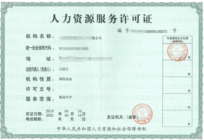 人力資源服務許可證查詢